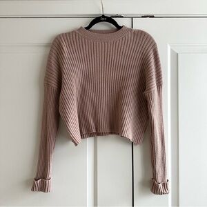 Sincerely Jules Soft Blush Pink Cropped Sweater